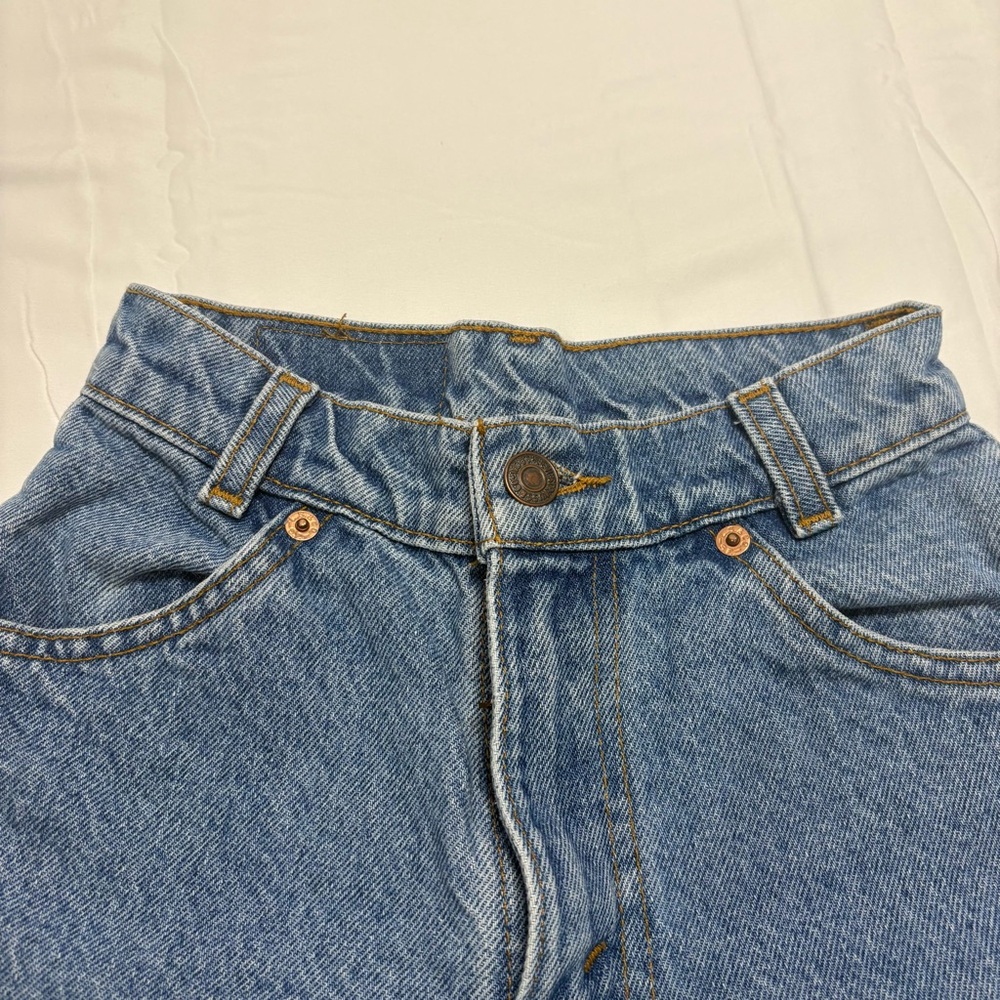 Vintage Levi’s 634 Blue Jeans Kids Size 8 Dated From 1999 Wide Leg Pants - Picture 4 of 10